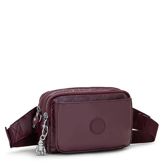 Kipling Abanu Multi Metallic Convertible Crossbody Bag Väska Vinröda | SE 1177JP